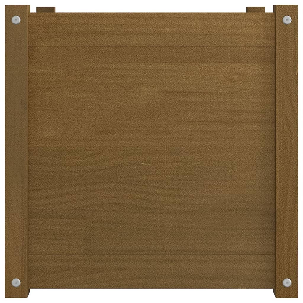 Garden Planters 2 pcs Honey Brown 19.7"x19.7"x19.7" Solid Wood Pine LuxuryLifeWay Online Store