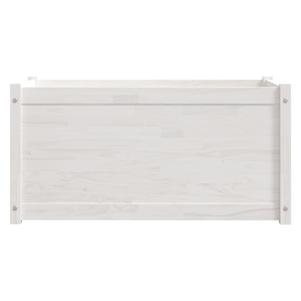 Garden Planter White 39.4"x19.7"x19.7" Solid Wood Pine LuxuryLifeWay Online Store