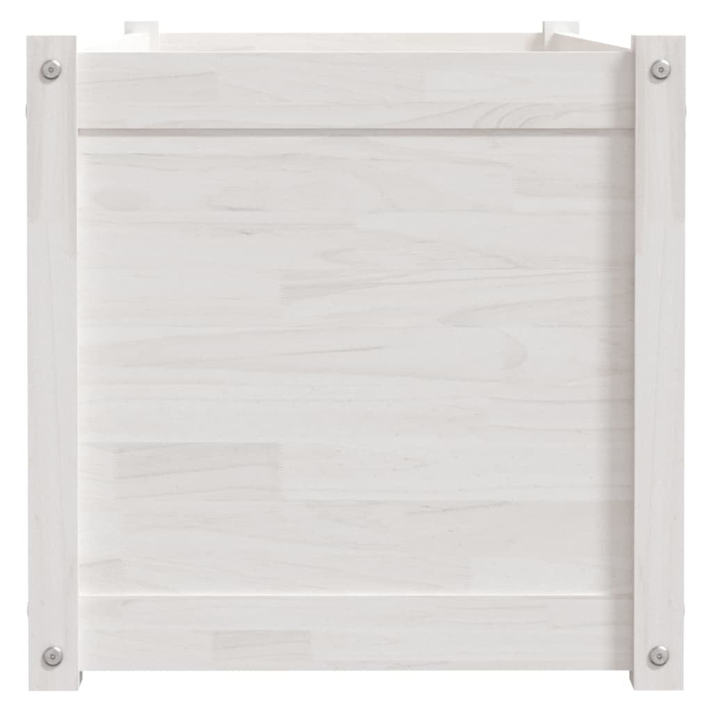 Garden Planter White 39.4"x19.7"x19.7" Solid Wood Pine LuxuryLifeWay Online Store