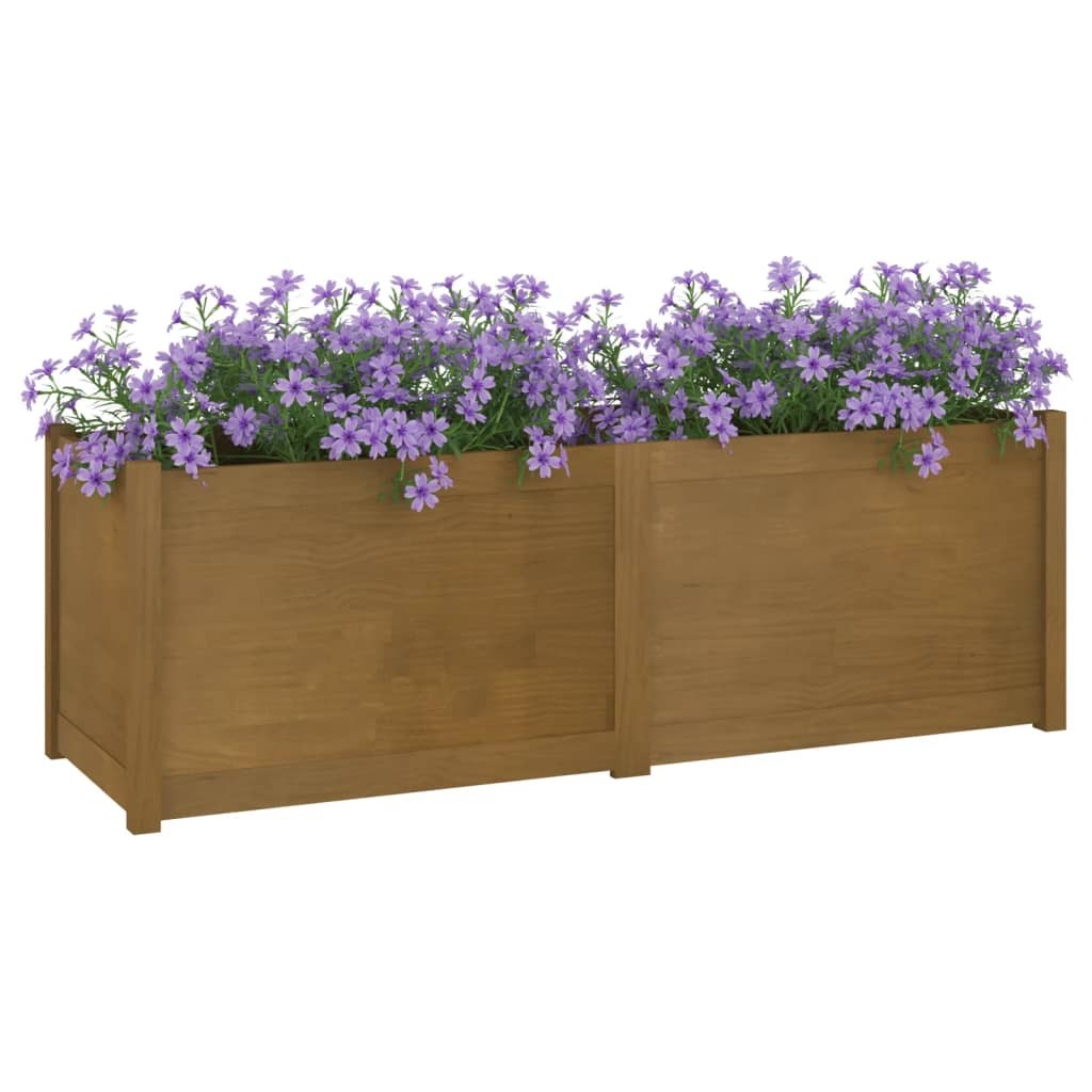Garden Planter Honey Brown 59.1"x19.7"x19.7" Solid Wood Pine LuxuryLifeWay Online Store