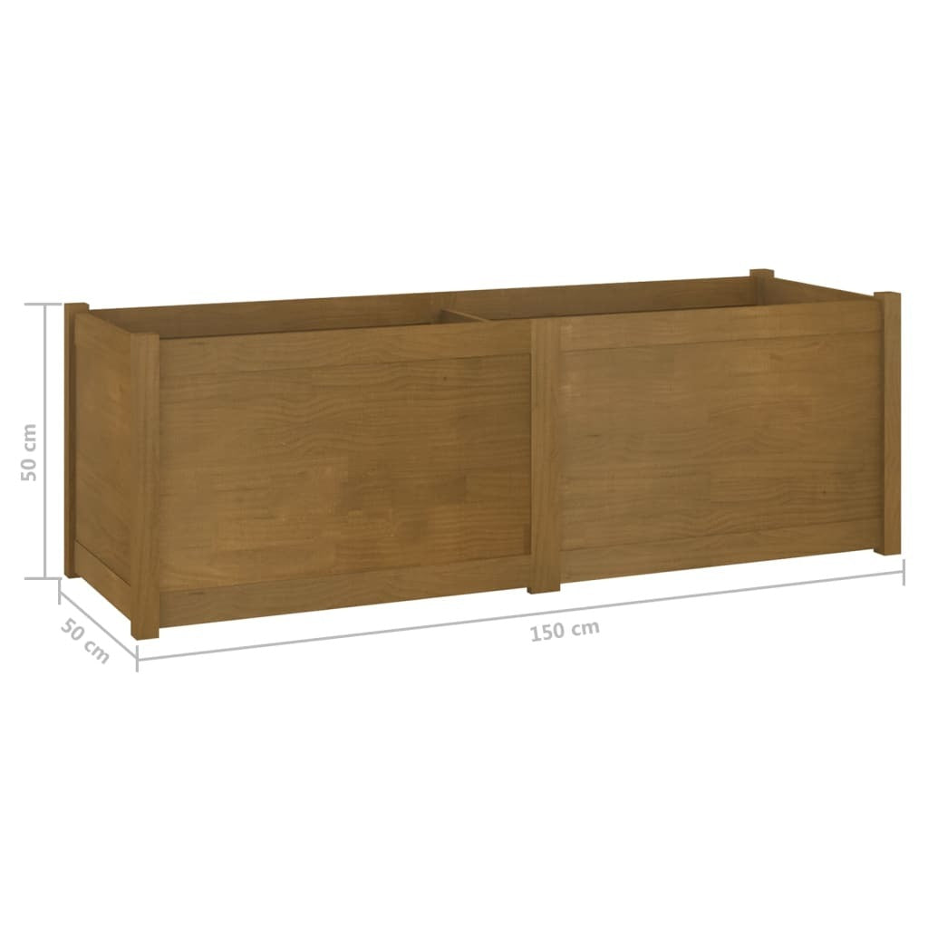 Garden Planter Honey Brown 59.1"x19.7"x19.7" Solid Wood Pine LuxuryLifeWay Online Store