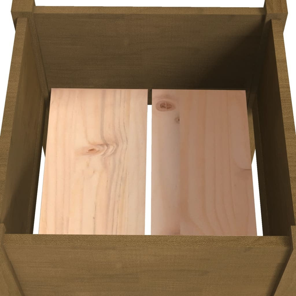 Garden Planter Honey Brown 19.7"x19.7"x27.6" Solid Wood Pine LuxuryLifeWay Online Store