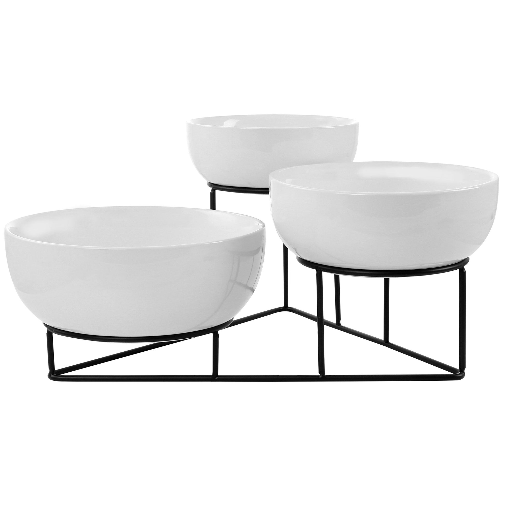 Gibson Elite 4 Piece Bowl Set with Metal Rack LuxuryLifeWay Online Store