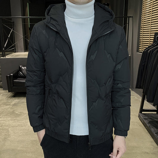 Solid color short and thick youth casual down jacket CJD