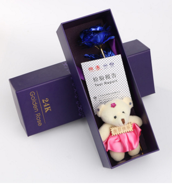 24K Gold Foil Purple Rose - Mother's Day Gift LadyShow.Store