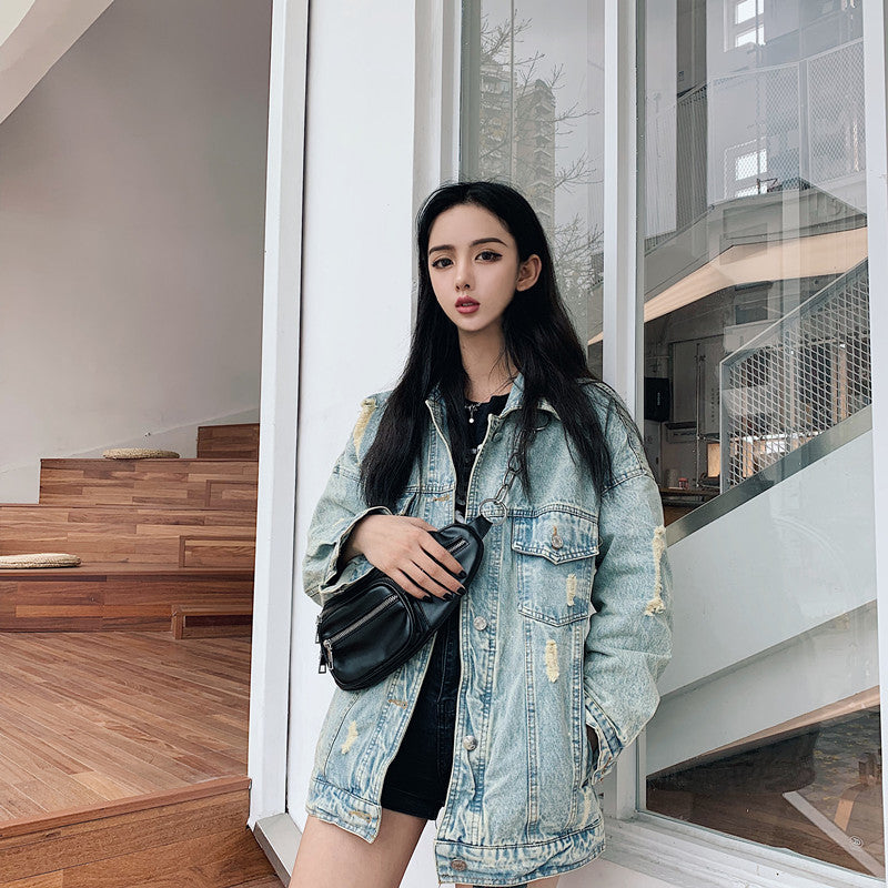 Dinosaur Patch Denim Jacket Pi-Mart
