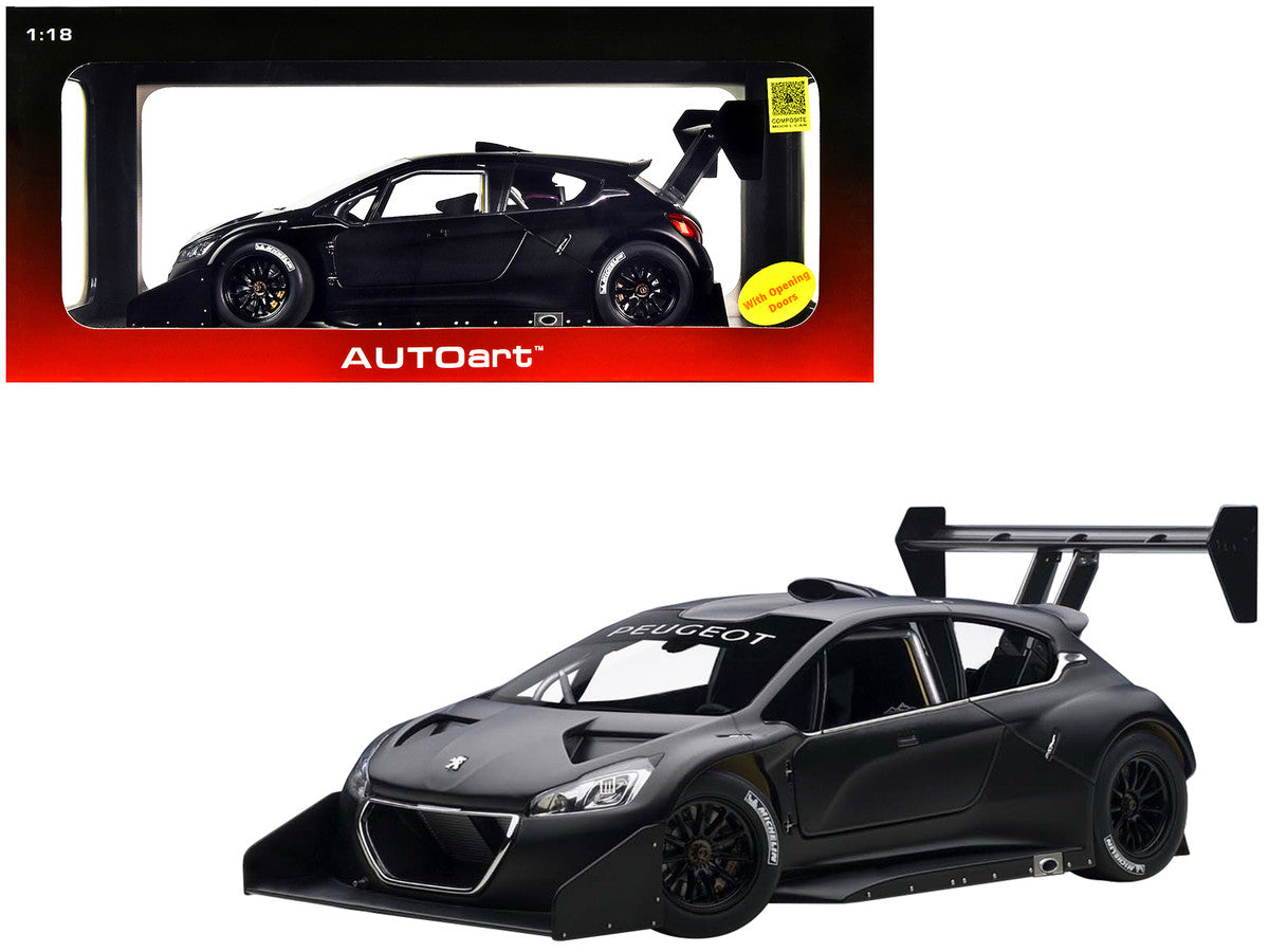 2013 Peugeot 208 T16 Pikes Peak Race Car Plain Black Version 1/18 Model Car by Autoart LuxuryLifeWay Online Store