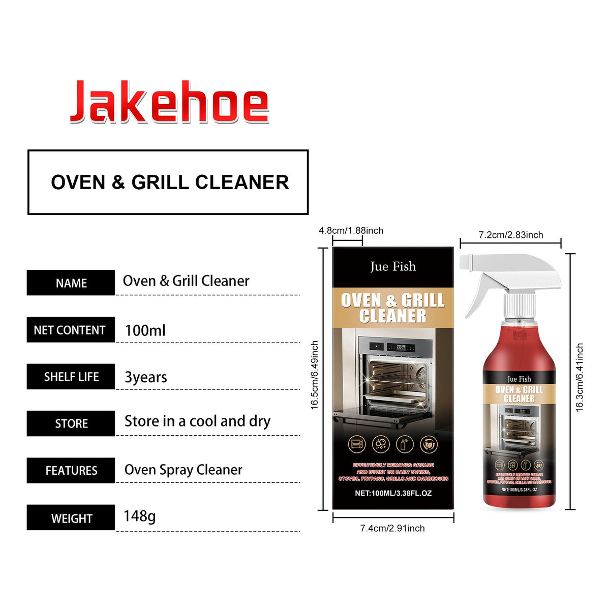 Stove And Oven Cleaner 1 00ml-1box Tri Light Beauty