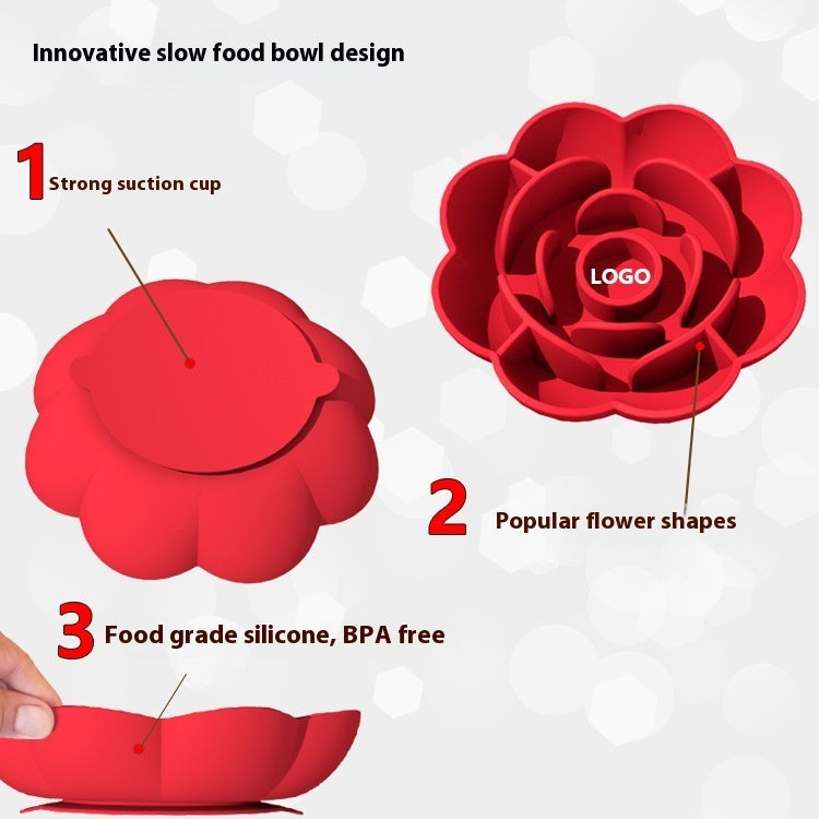 Non-slip Slow Feeding Silicone Dog Food Bowl Easy To Clean Pets Fashion