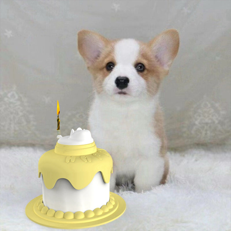 Multifunctional Cake Shape Cat Toy Creative Pet Feeding Bowl Pets Fashion