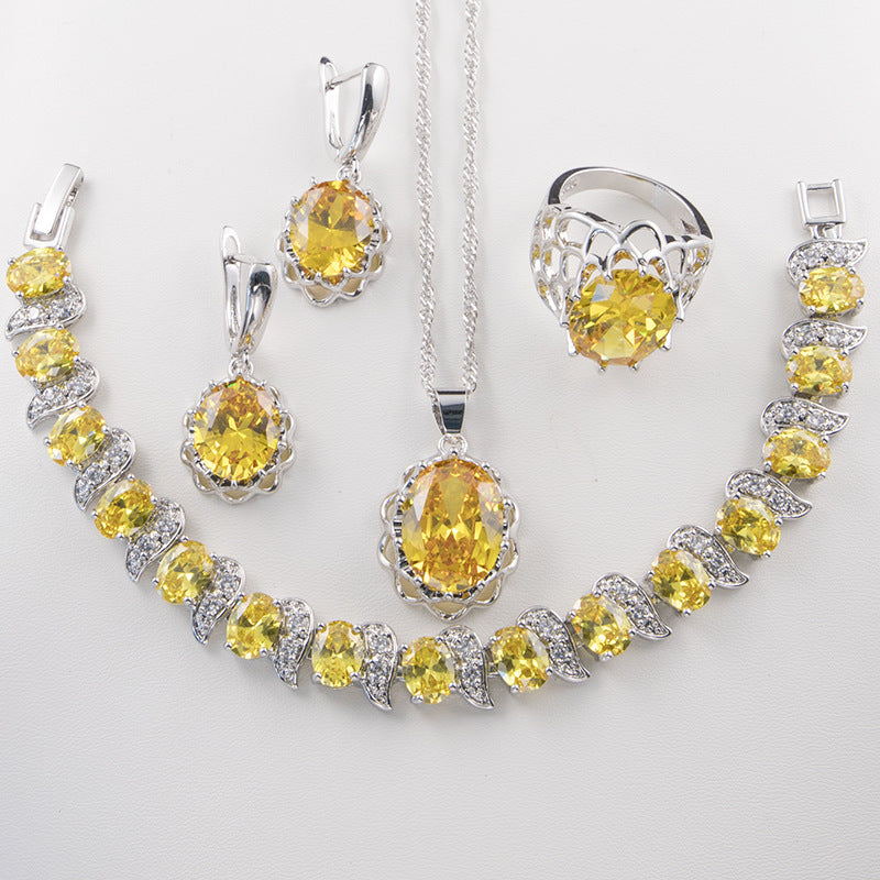 Flower basket earring set