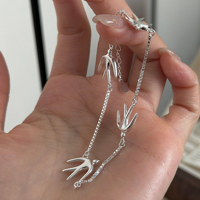 S925 Sterling Silver Swallow Bracelet LadyShow.Store