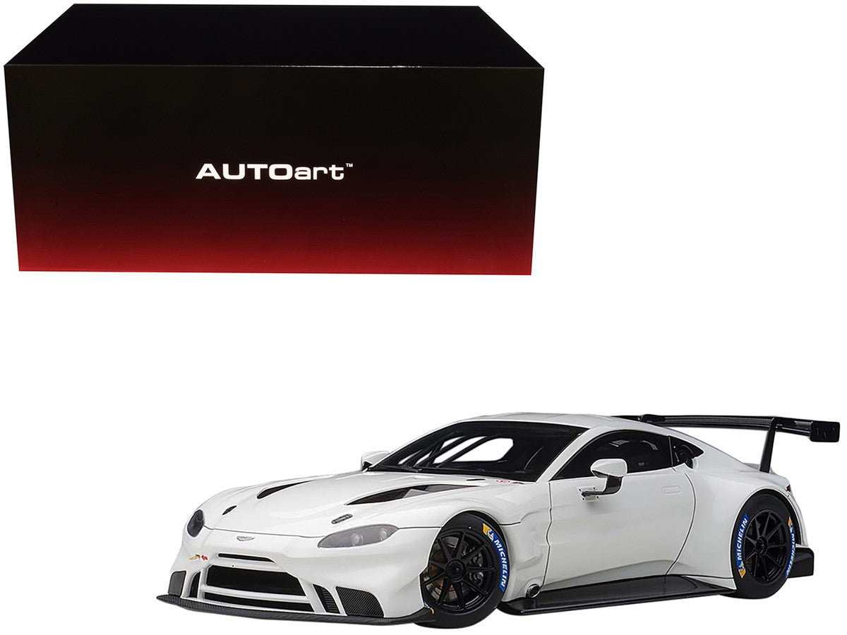 2018 Aston Martin Vantage GTE Le Mans PRO White with Carbon Accents 1/18 Model Car by Autoart LuxuryLifeWay Online Store