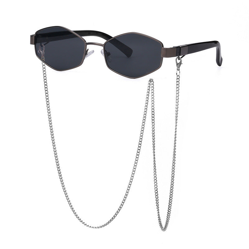Women's Fashion Personality Chain Korean Style Sunglasses CJD