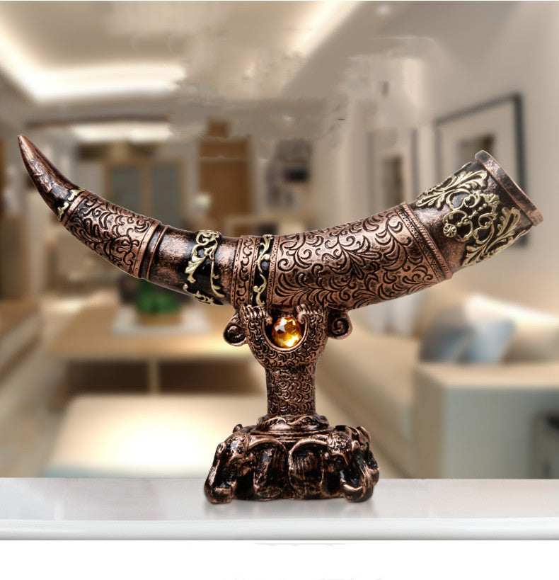 Imitation Ivory Sculpture Home Decoration Crafts PearlNestDecor.com