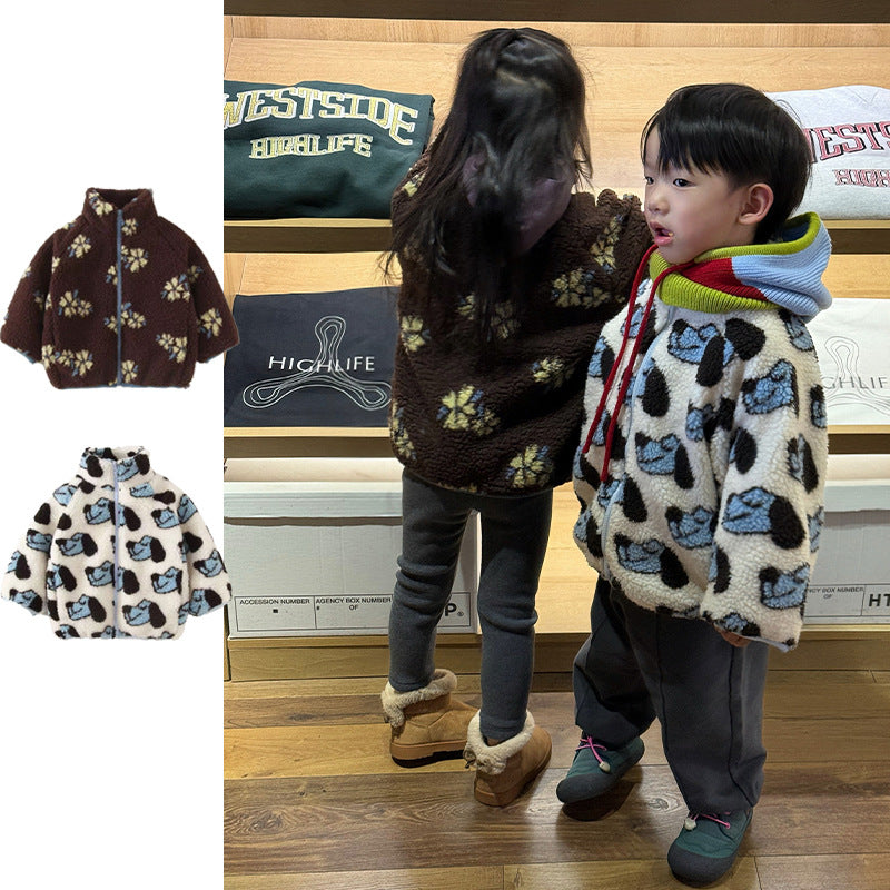 Girl Thickened Fleece Jacket For Kids LadyShow.Store