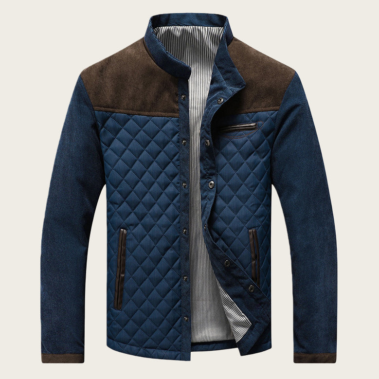 Zip-up Slim-fit Side Seam Pocket Non-hooded Blue Casual Youth Jacket Best YouTube Store