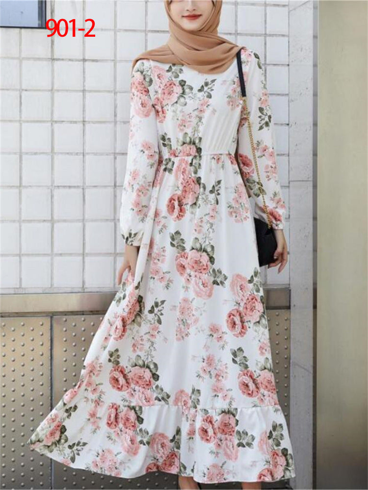 Women's Figure-flattering Floral A-line Skirt LadyShow.Store