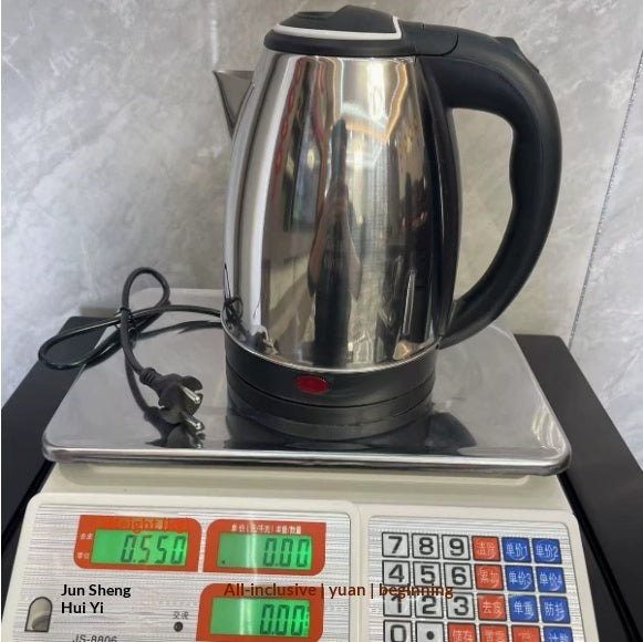 Stainless Steel Electric Kettle With A Steel Lid PearlNestDecor.com