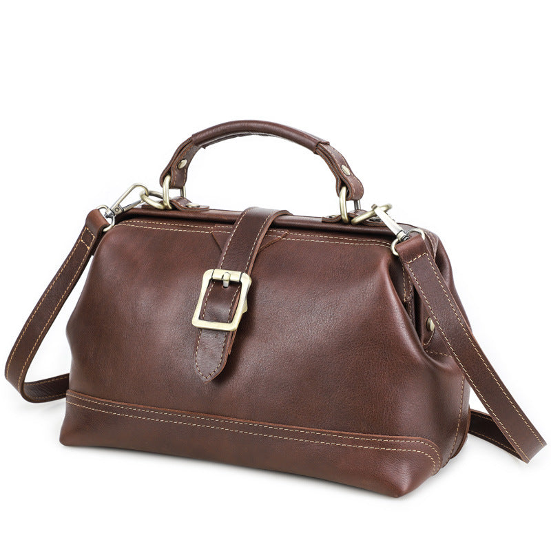 Top Layer Cowhide Dual-use Women's Shoulder Messenger Bag Large Capacity LadyShow.Store