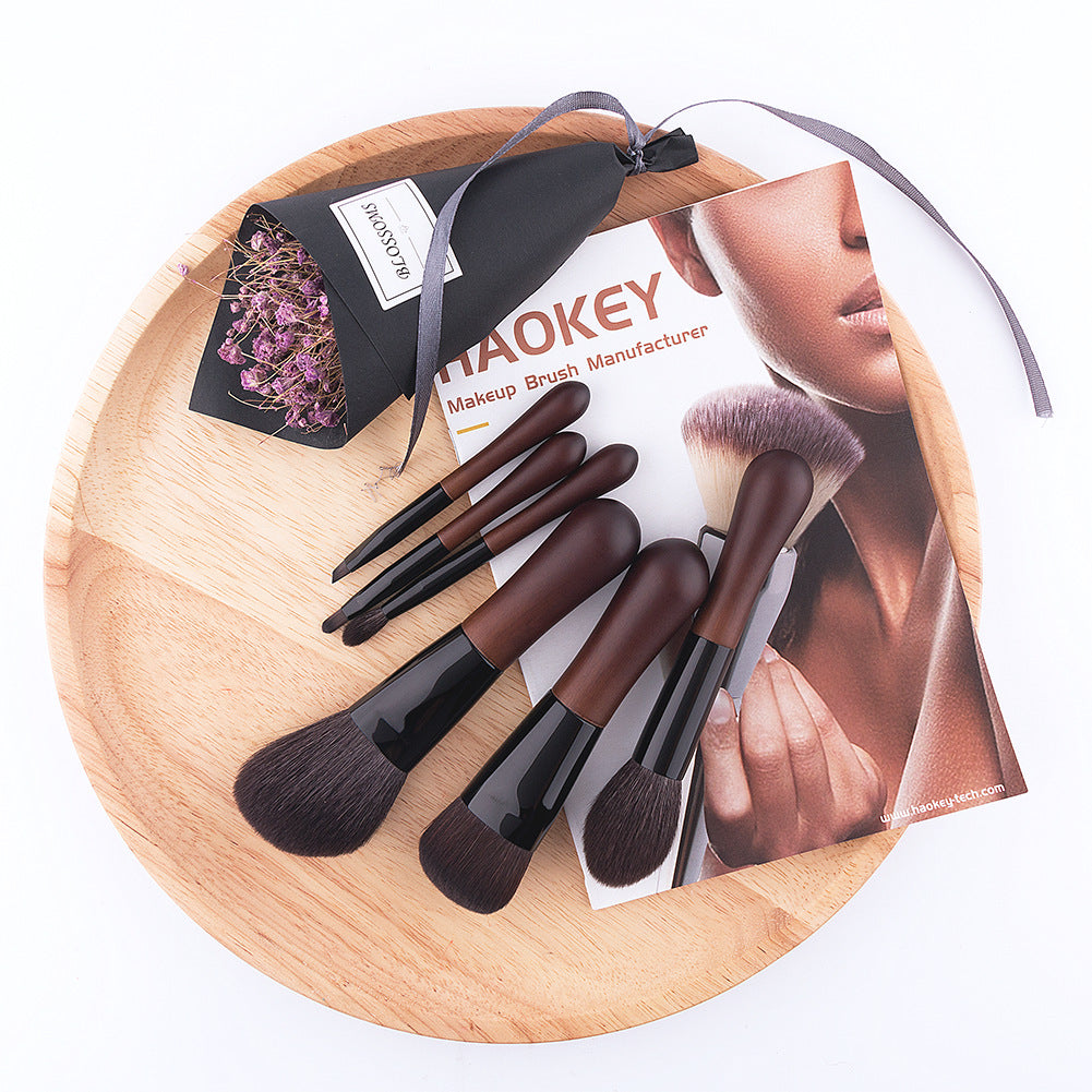6-Piece Portable Animal Hair Makeup Brush Set LadyShow.Store