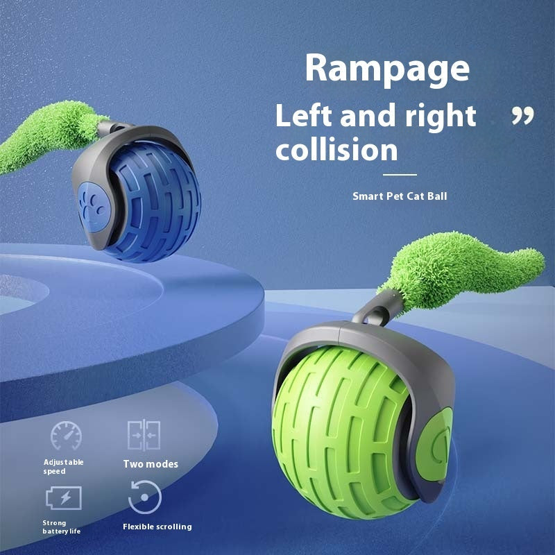 New Interactive Cat Toys Ball Auto Electric Rolling Ball Toys For Cat Kitty Pets Smart Automatic Teaser USB Rechargeable Cat Toy Pet Products Pets Fashion