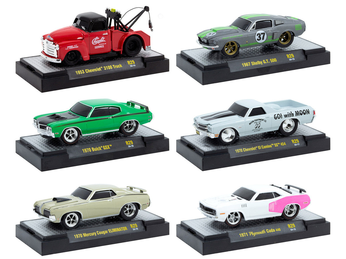 "Ground Pounders" 6 Cars Set Release 29 IN DISPLAY CASES Limited Edition 1/64 Diecast Model Cars by M2 Machines LuxuryLifeWay Online Store