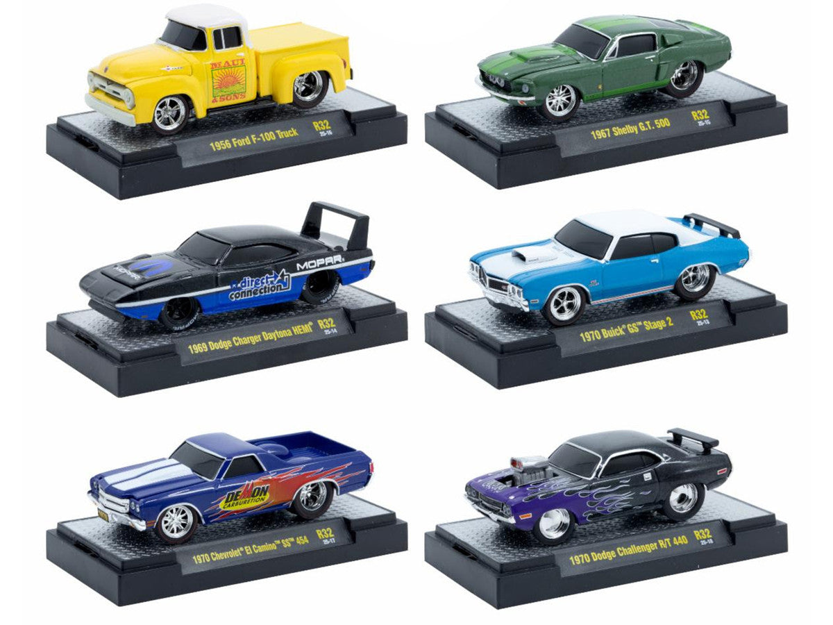 "Ground Pounders" 6 Cars Set Release 32 IN DISPLAY CASES Limited Edition 1/64 Diecast Model Cars by M2 Machines LuxuryLifeWay Online Store