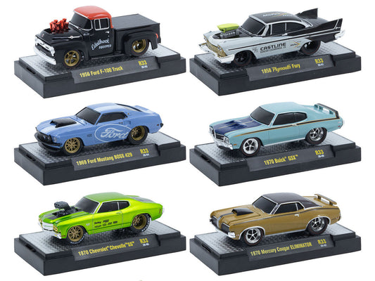 "Ground Pounders" 6 Cars Set Release 33 IN DISPLAY CASES Limited Edition 1/64 Diecast Model Cars by M2 Machines LuxuryLifeWay Online Store