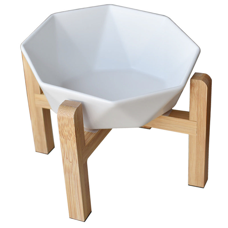 Ceramic high-footed cat food bowl Pets Fashion