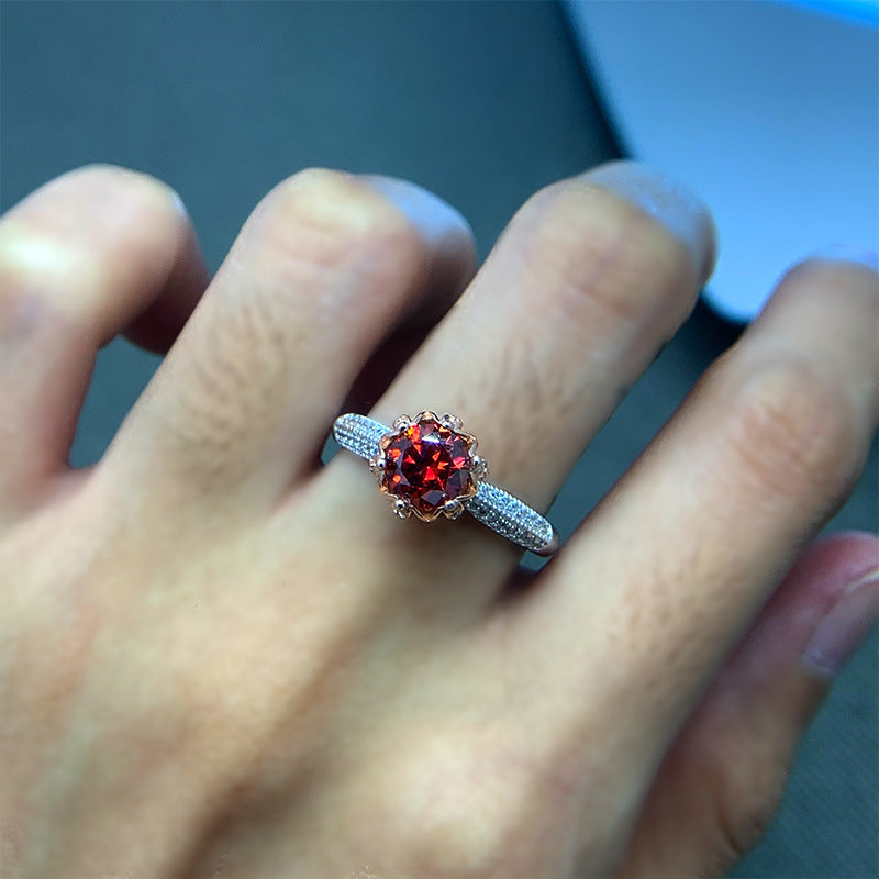 S925 Sterling Silver Moissanite Ring LadyShow.Store