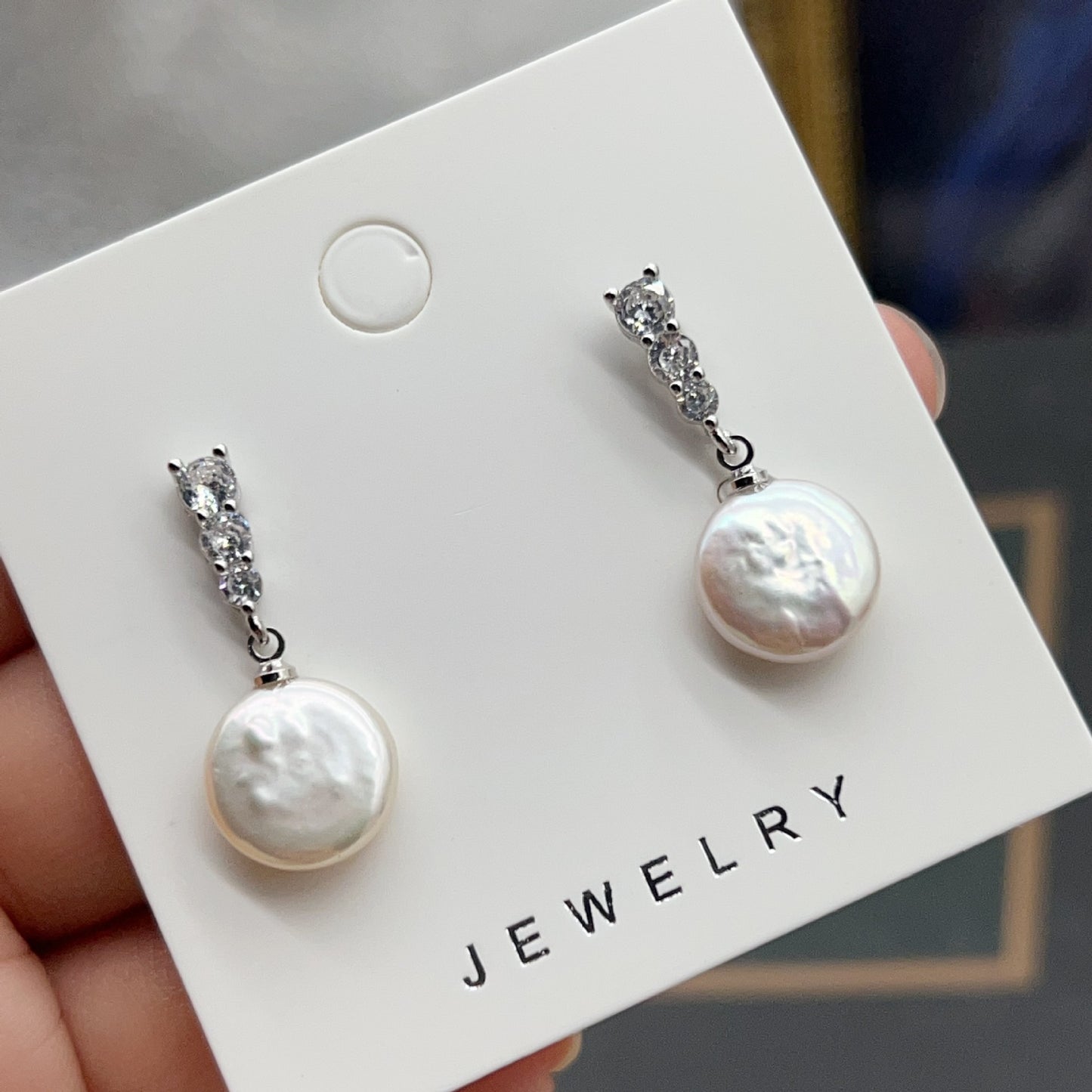 Classic Double Bead Baroque Stud Earrings