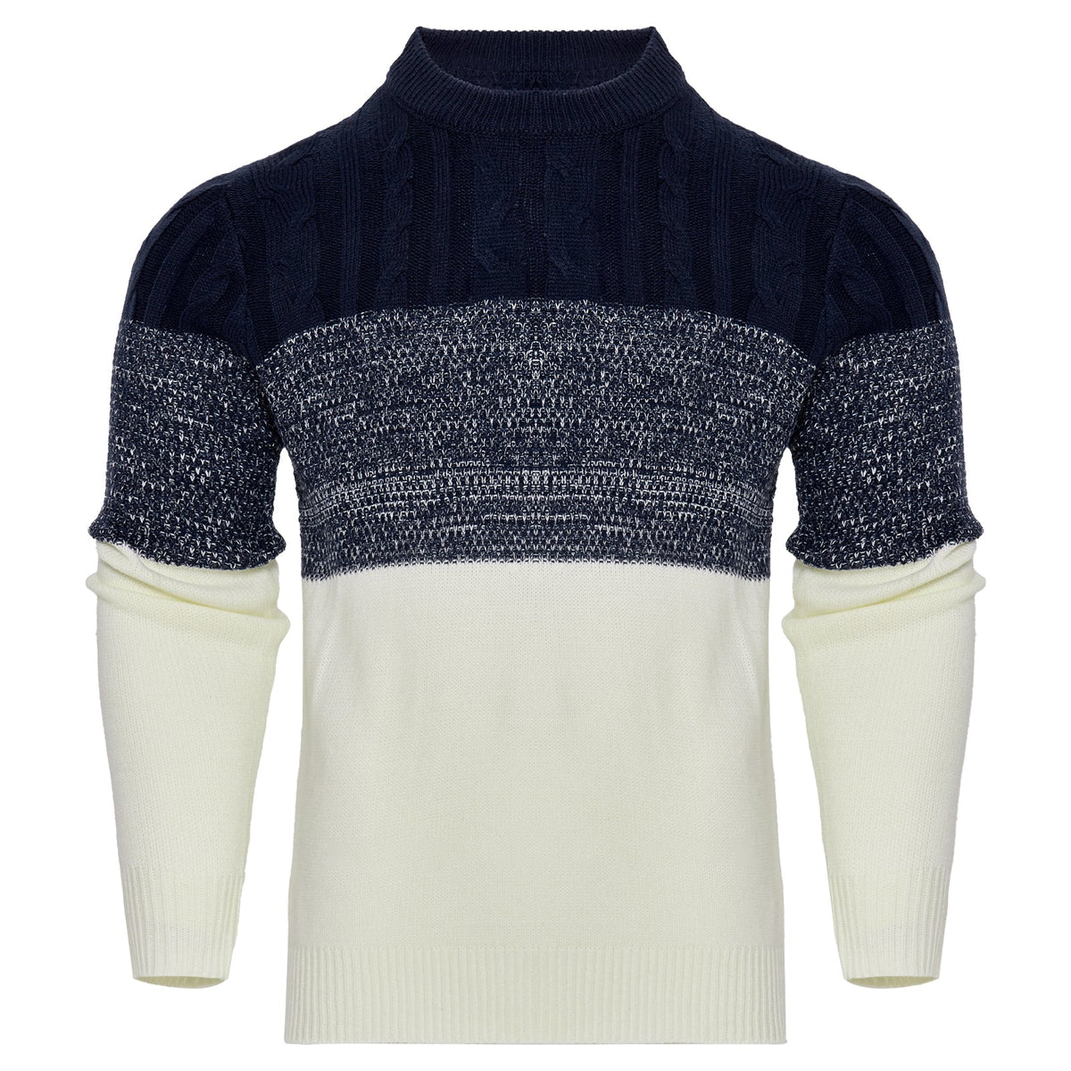 Men's Knitted Sweater Fashion Long-sleeved Pullover Tops Fall And Winter Clothing NorixaFashion.com