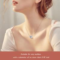925 Sterling Silver Heart Zircon Bracelet Necklace Charm for Mother LadyShow.Store