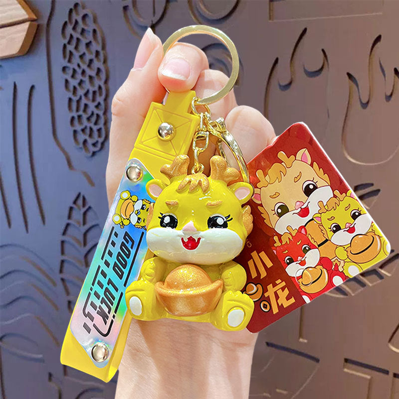 Creative Fashion Small Dragon New Year Keychain Pendant LadyShow.Store