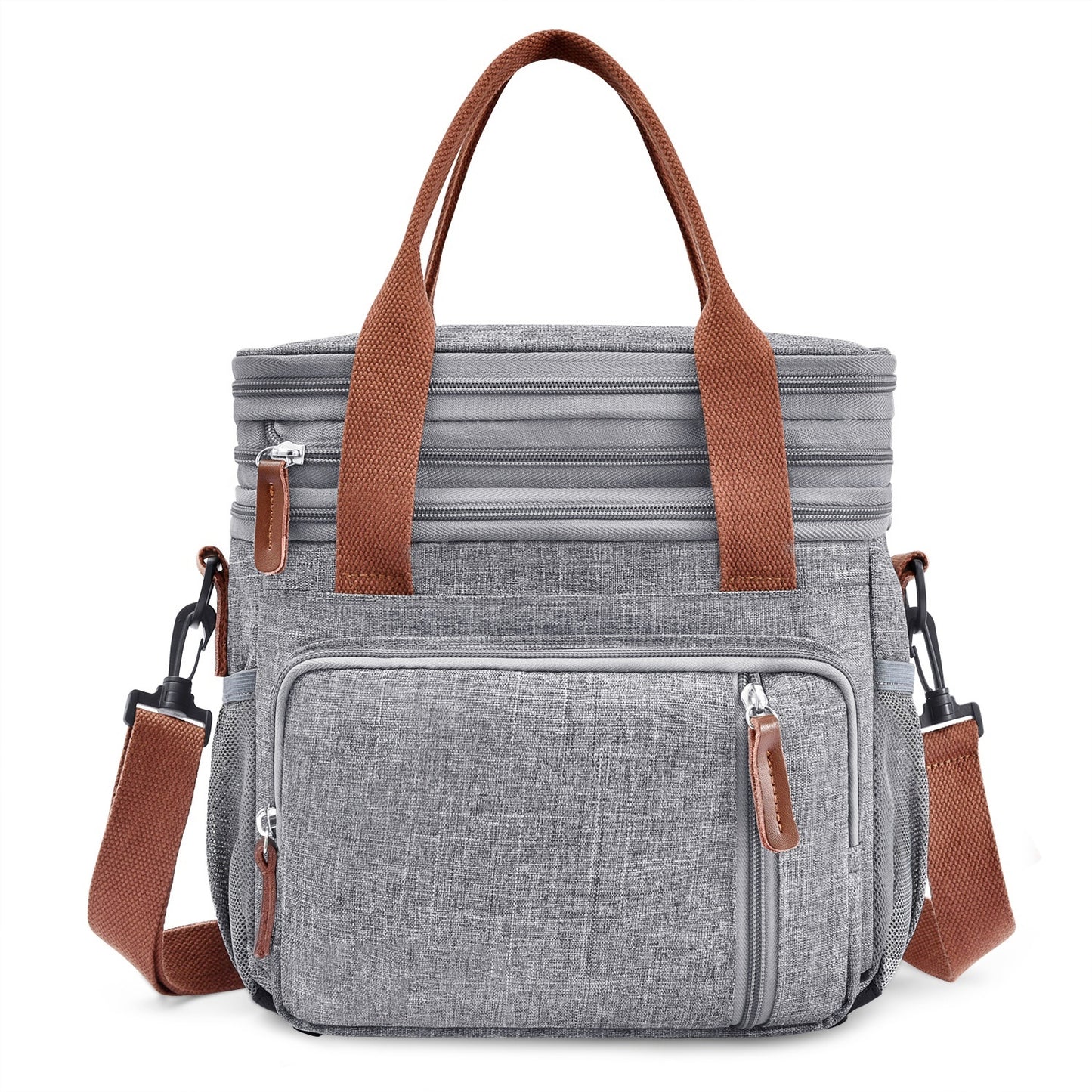 Fresh-keeping And Cold-keeping Double Layer Lunch Bag Stylish And Portable Outdoor