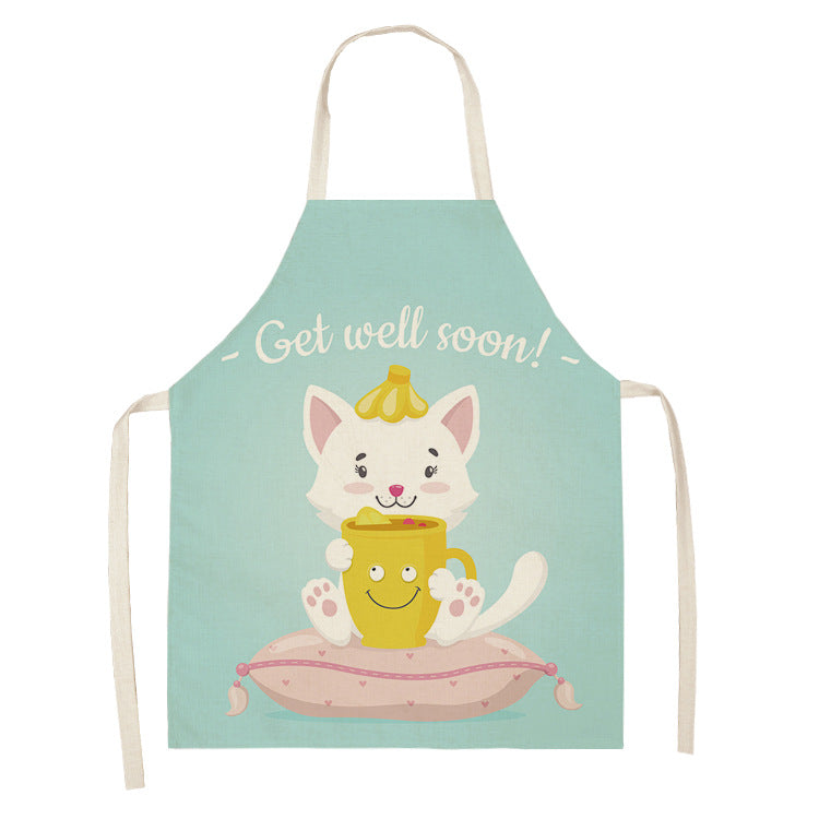 Explosive Animal Animation Multifunctional Kitchen Apron Cotton And Linen Apron PearlNestDecor.com