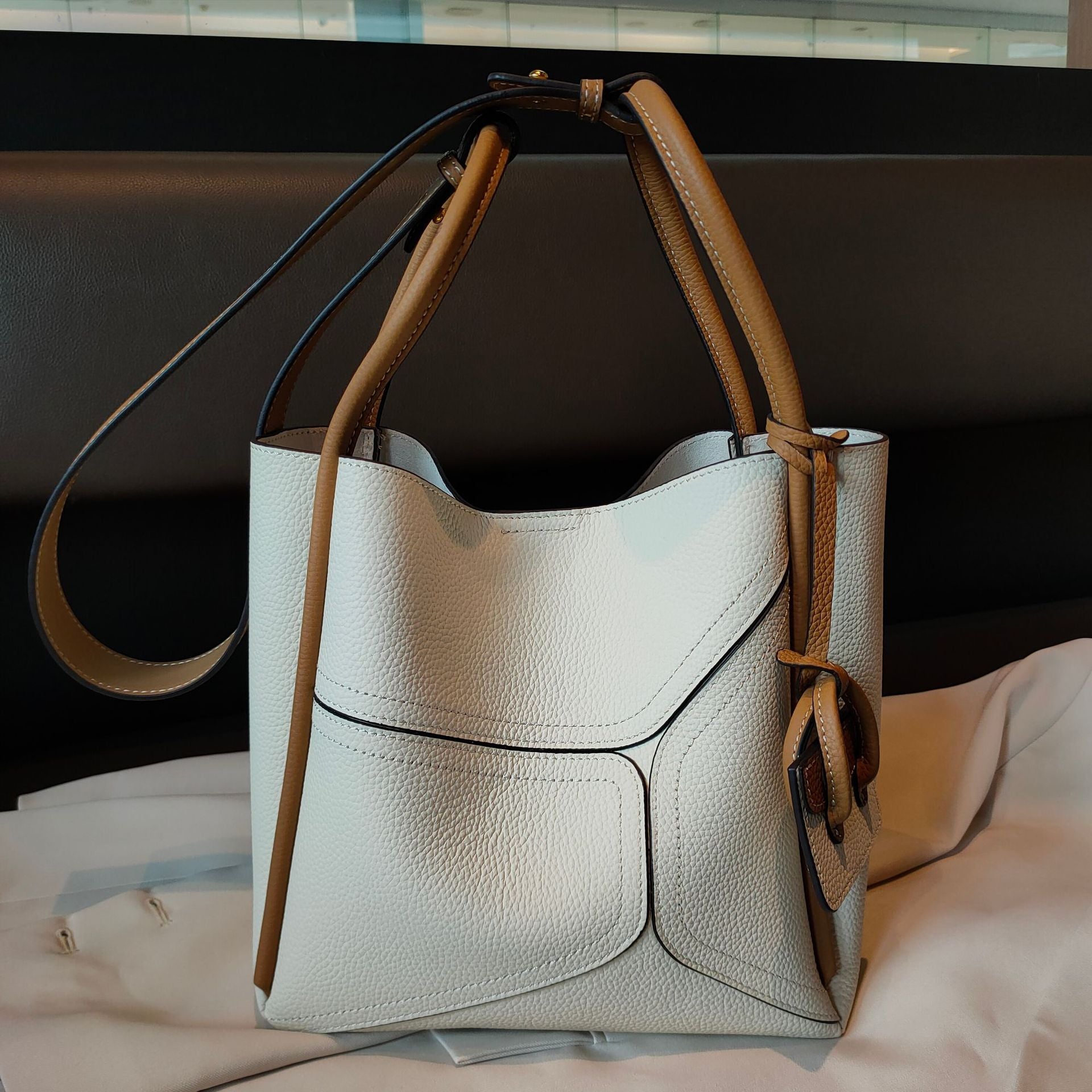Underarm Bag Contrast Color Basket Handbag Shoulder Crossbody LadyShow.Store