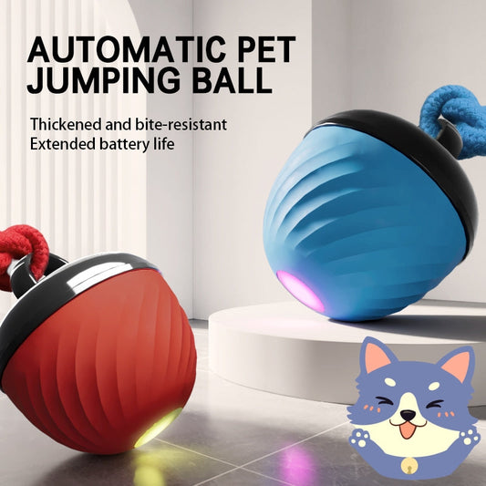 Smart Dog Cat Toy Ball Electronic Interactive Pet Toy Moving Ball Rope USB 3 Modes Automatic Moving Bouncing For Puppy Chew Products Pets Products Pets Fashion