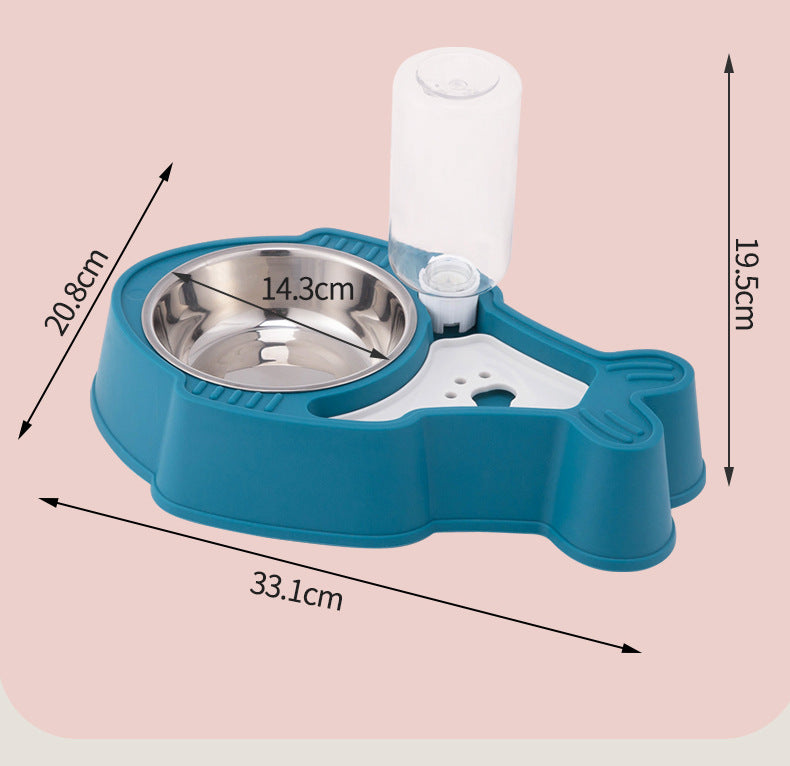 Pet 2-in-1 Moisture-proof Beard Automatic Drinking Bowl Pets Fashion
