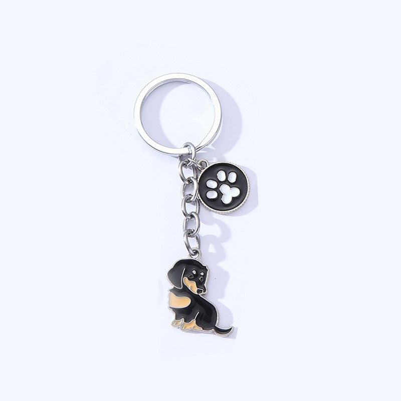 American Style Pet Dog Wax Metal Keychains LadyShow.Store