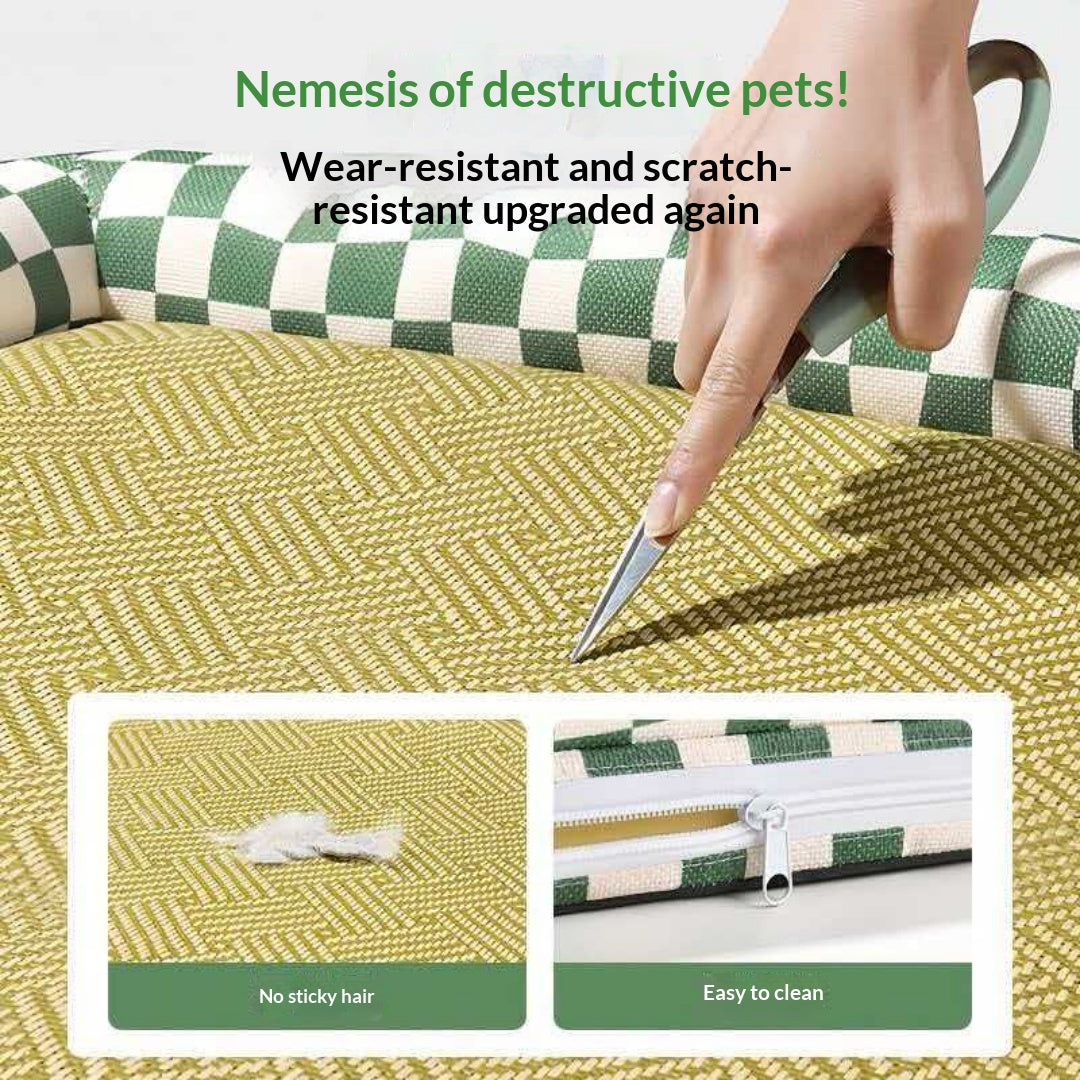 Checkerboard-pattern Cooling Mat Pets Fashion