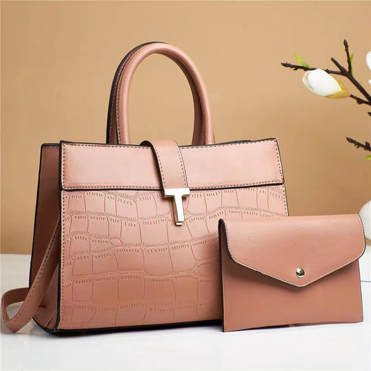 Solid Color Fashion Crossbody Bag for Mother and Child Pi-Mart