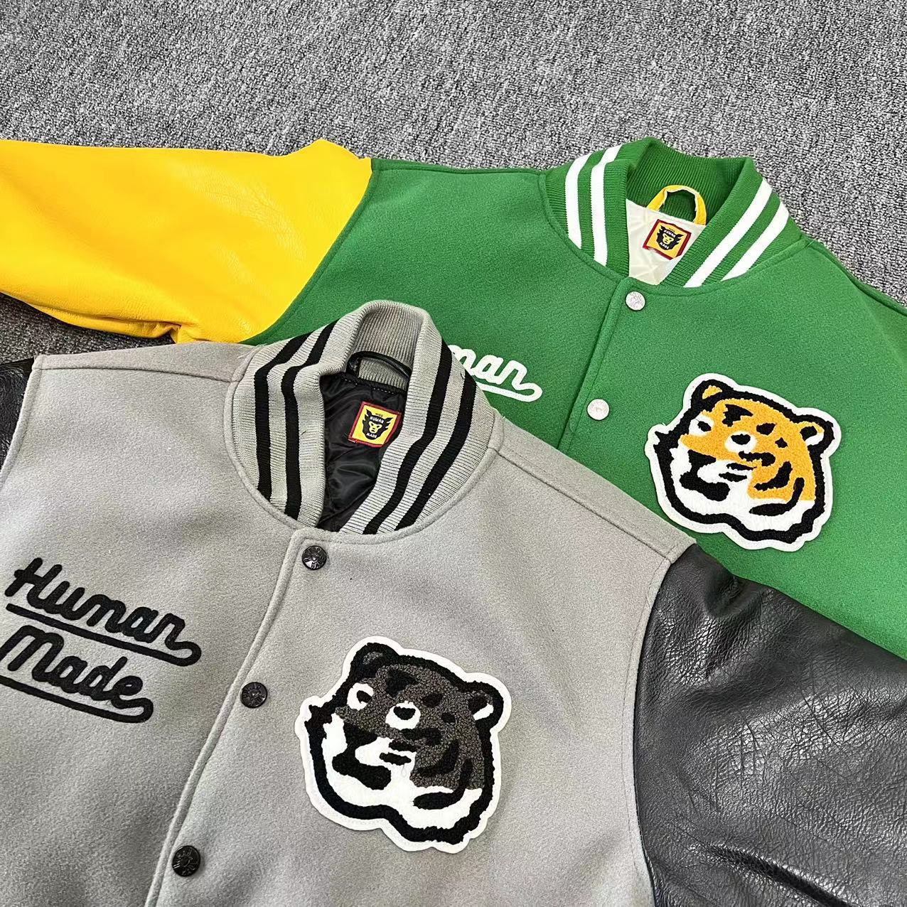 Tiger Embroidered Leather Jacket Couple Loose Fall And Winter Baseball Uniform Best YouTube Store