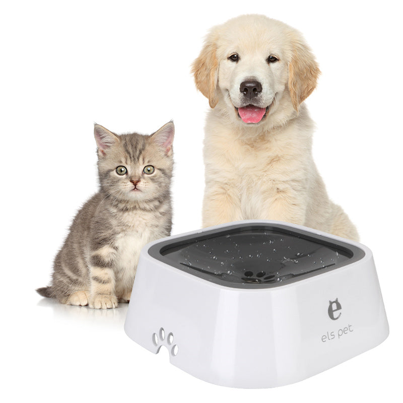 1.5L Cat Dog Water Bowl Carried Floating Bowl Anti-Overflow Slow Water Feeder Dispenser Pet Fountain ABS&PP Dog Supplies Pets Fashion