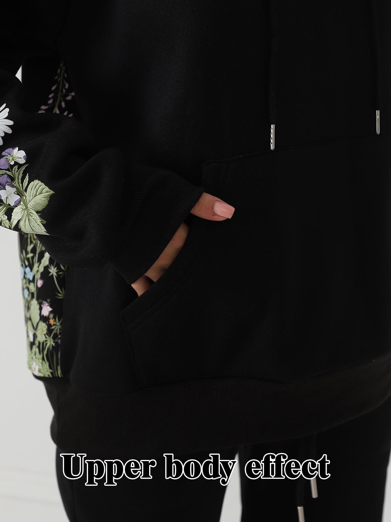 Women's Solid Color Floral Long Sleeved Sweatshirt LadyShow.Store