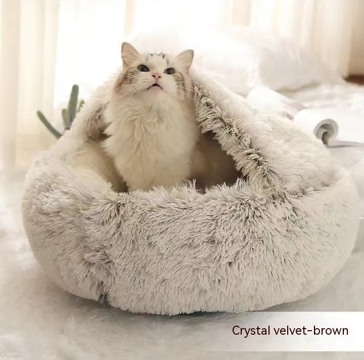 2-in-1 Plush Pet Bed Pets Fashion