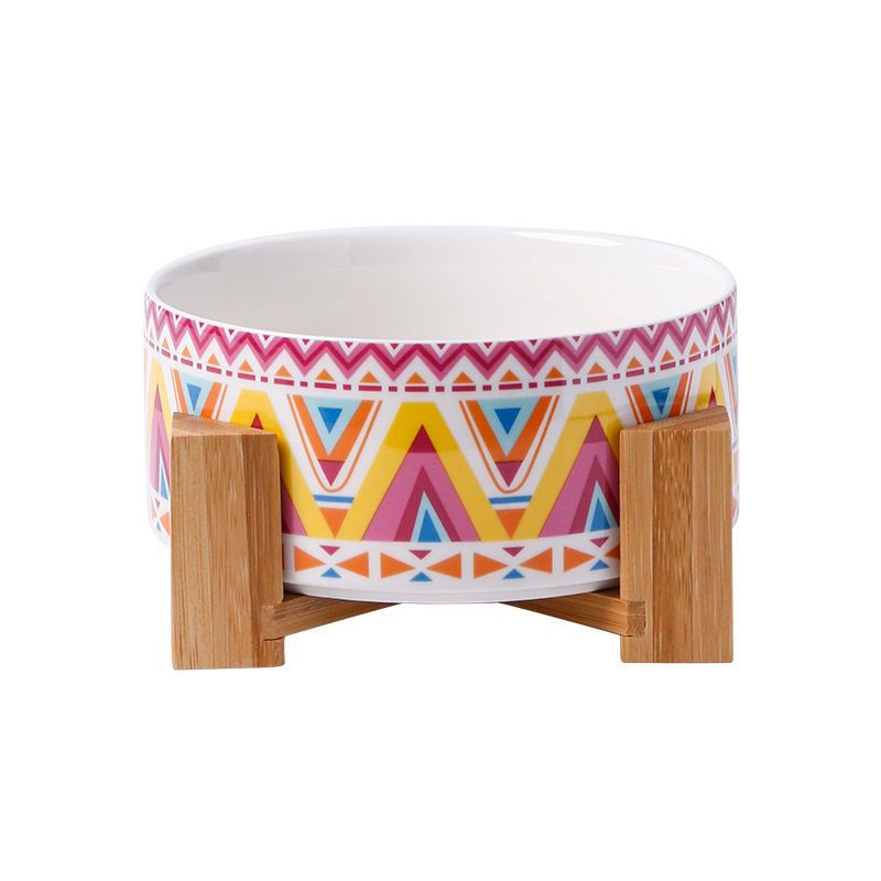 Large Capacity High Stand Ceramic Pet Bowl Pets Fashion