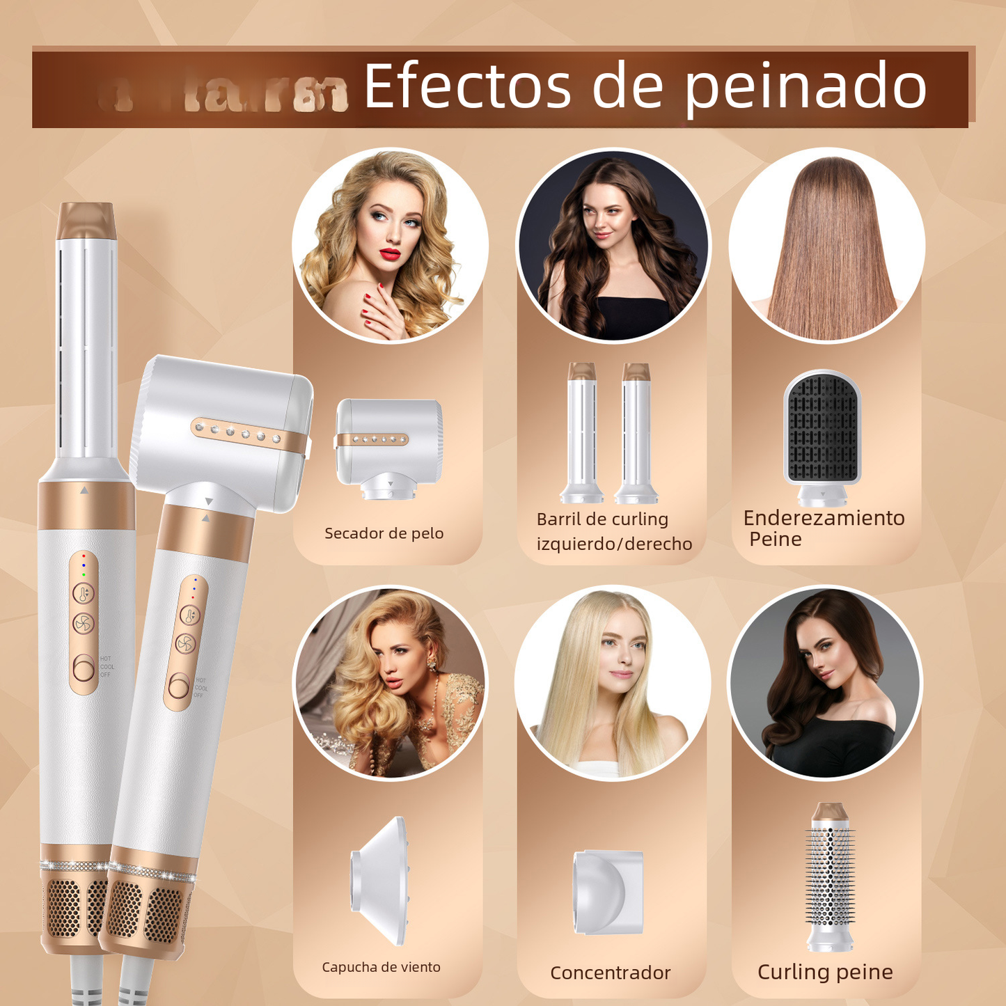7-in-1 High-Speed Hot Air Brush for Styling LadyShow.Store