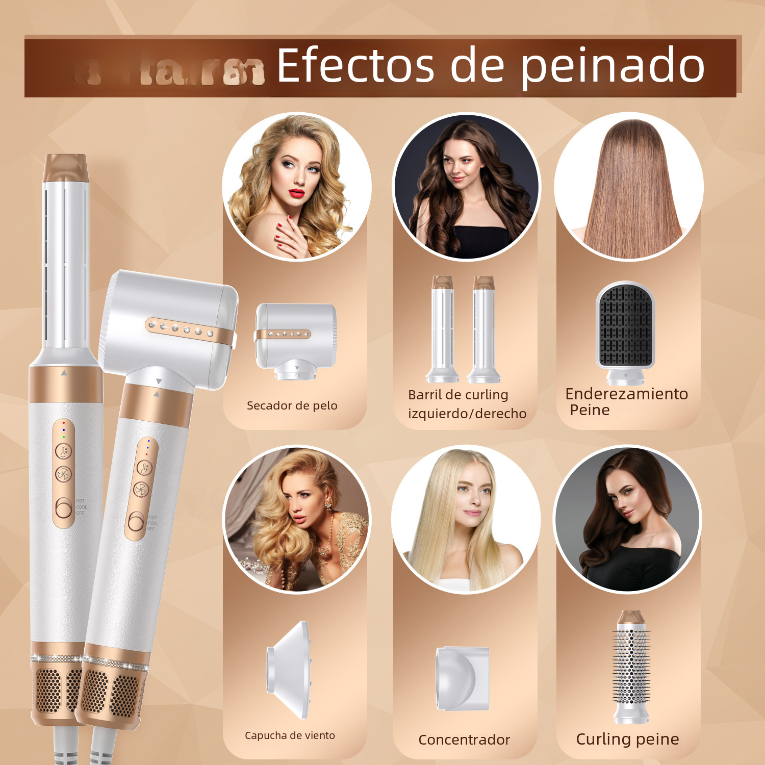 7-in-1 High-Speed Hot Air Brush for Styling LadyShow.Store